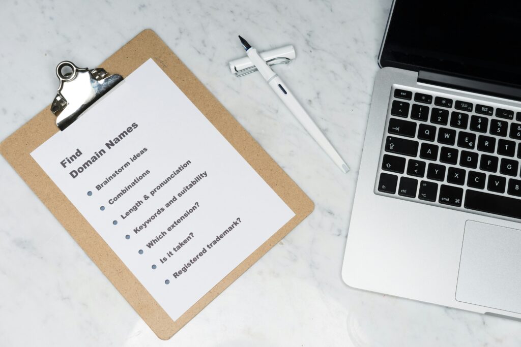 Domain name registration bullet points